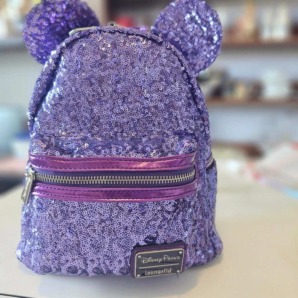 Loungelfy‎ purple potion retired sequin backpack mini